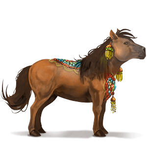 jezdecký pegas argentinský kreolský kůň hnědý bělouš