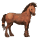 jezdecký jednorožec argentinský kreolský kůň hnědák