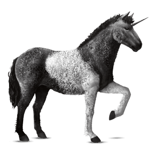 jezdecký jednorožec curly ryzák tobiano