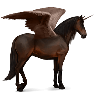 okřídlený jezdecký jednorožec quarter horse cremello