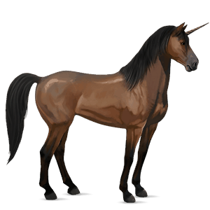 jezdecký jednorožec mustang Černý ryzák