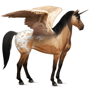 okřídlený jezdecký jednorožec mustang ryzák