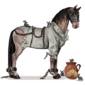 jezdecký kůň Železná maska zbarvení