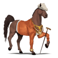 jezdecký kůň mustang ryzák
