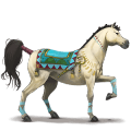 jezdecký kůň palomino