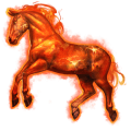 božský kůň Červený obr