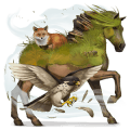 tažný kůň percheron smíšený bělouš