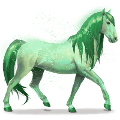 duhový kůň forest green