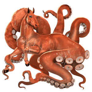divoký kůň obří chobotnice