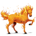 jezdecký kůň prvek ohně