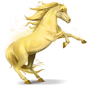 duhový kůň shiny yellow