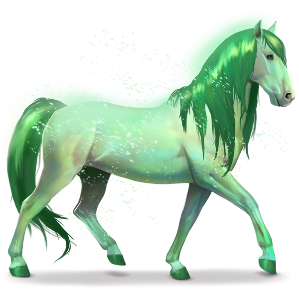 duhový kůň forest green