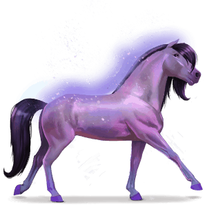 duhový kůň brave purple