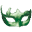 zelená masopustní maska